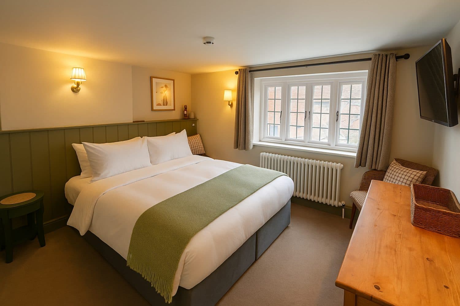 Room 1 — twin or king bedroom with bath at The Eight Bells