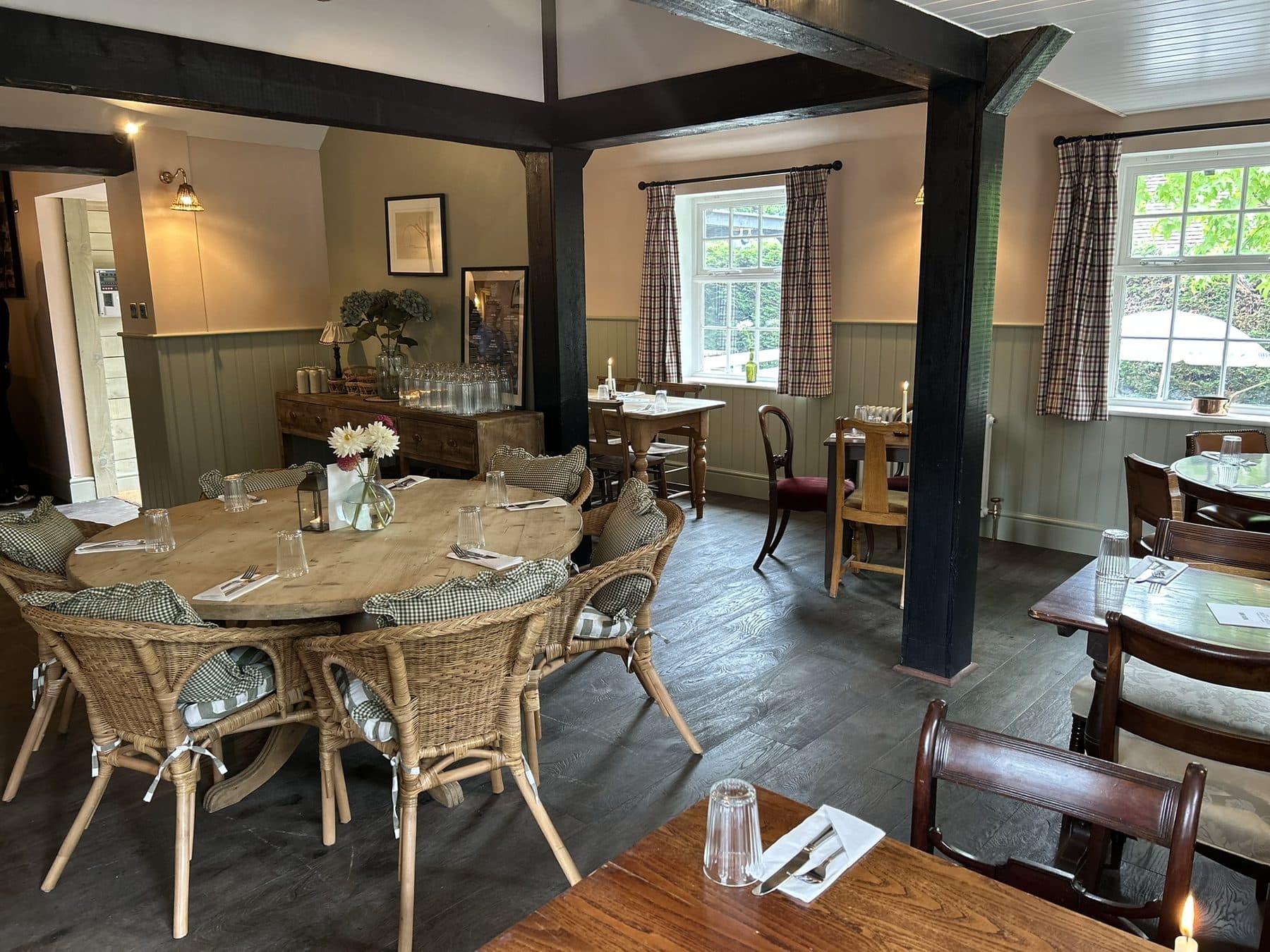 A bright, welcoming corner at The Eight Bells
