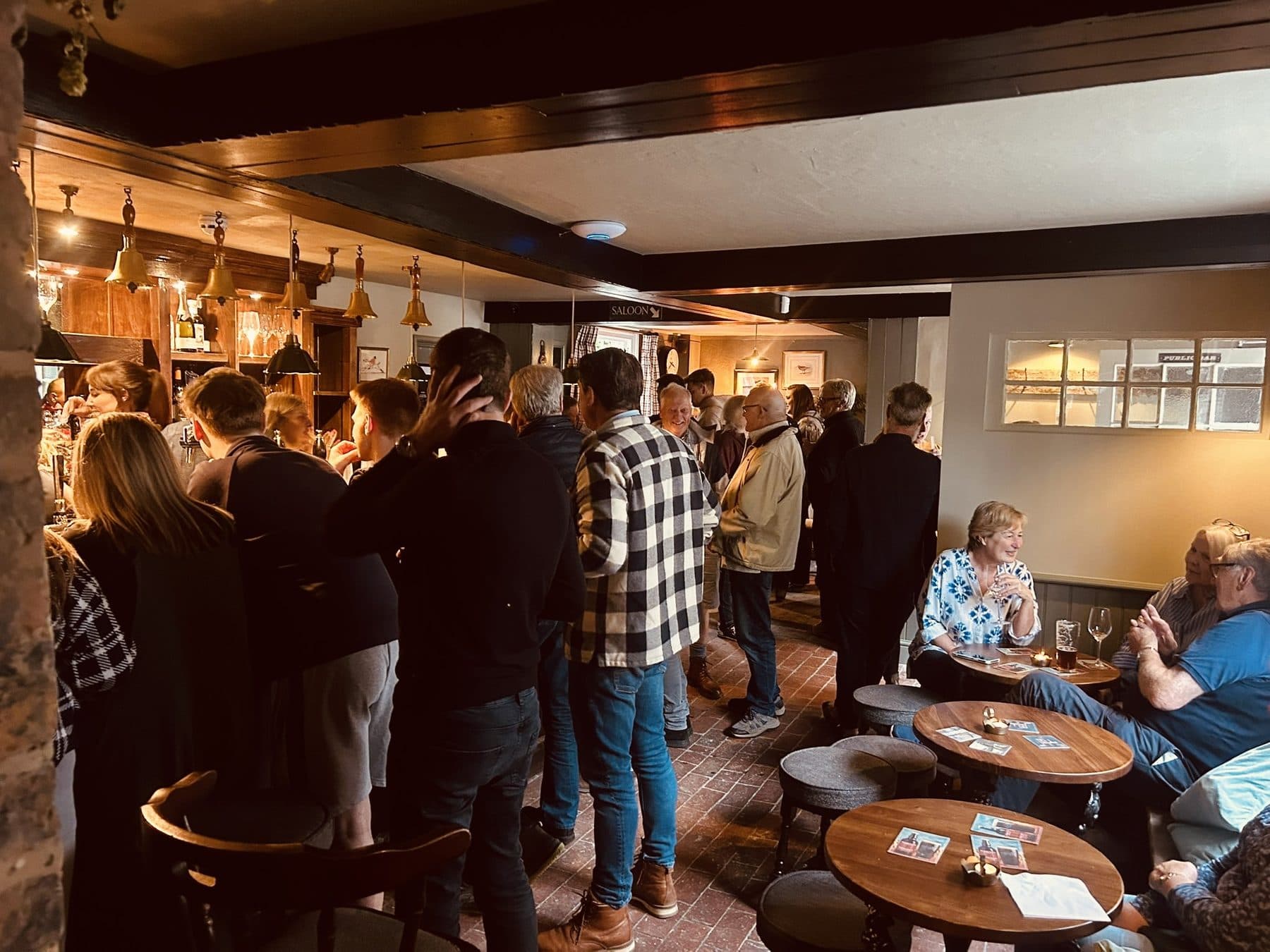 The bar at The Eight Bells, Bolney